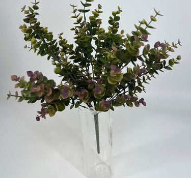 Le Fleur Eucalyptus Bush Green-Purple 16" - Artificial Shrubs Silk