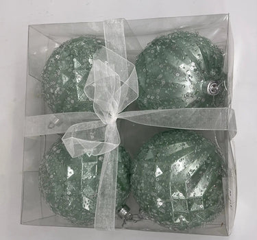 Ren2K Ball Ornament Light Green (Box of 4) 4” - Merchandise