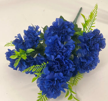 Fortune Carnation Bush Blue 18” - Silk