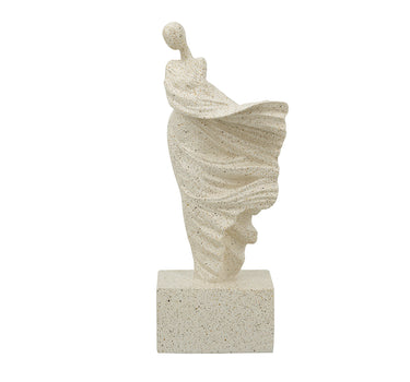 A&B Earthy White Abstract Standing Lady Figurine 5.5" x 14" - Merchandise