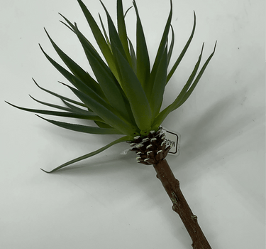 Supreme Succulent Pick Green 10'' - Artificial Flora Silk