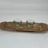 Kalalou Wood Boat Tea Light Med 18.5”L - Merchandise