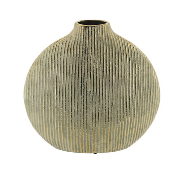 A&B Textured Gold Ceramic Vase 12.5" x 12.5" - Merchandise