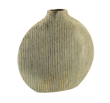 A&B Textured Gold Ceramic Vase 12.5" x 12.5" - Merchandise
