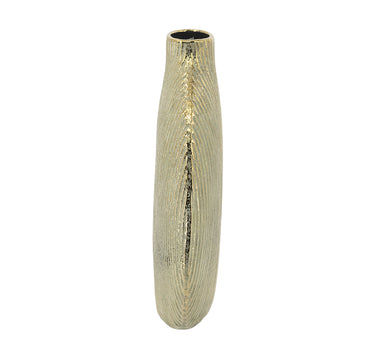 A&B Textured Gold Ceramic Vase 12.5" x 12.5" - Merchandise
