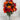 GSC Rose/Hydrangea/Star Flower Mixed Bush Scarlet/Orange 31" - Artificial Flowering Plants Silk