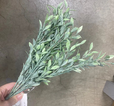 Supreme Myrtle Leaf Bush 19" Grey-Green - Uncategorized Silk