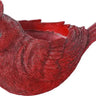 Resin Cardinal Container by Special T, red bird-shaped hollow storage container, 7.75H x 13.75L