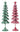 Large Whitewash Tree set of 2, 32 in tall, green and red star-pattern panels, Special T