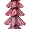 Large Whitewash Tree by Special T, red star-patterned artificial tree, 32H