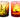 Glass deer candleholders, 2-pack; 3.25-inch tall, amber-yellow and pink-red gradient with deer, trees, and stars.