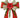 Hanging metal bow with poinsettia; red and white holly-printed panels, green trim, 17 inches tall, Special T merchandise