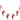 Metal candy cane garland on jute cord with 7 red-and-white striped canes and red bows