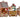 Resin gingerbread train with locomotive and two gold cars, candy cane trim, and festive gingerbread figures.