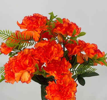 Fortune Carnation Bush Orange 18” - Silk