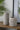 A&B Brown Sand-Cement Ribbed Vase 7" x 8" - Merchandise