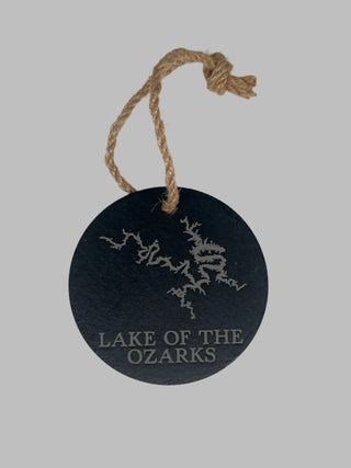 Slate Lake of the Ozarks Custom Map Ornament 3"D