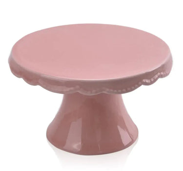 Diamond Star Pastel Cake Plate Pink 5.6" - Plates Merchandise