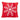 Velvet 3D Embroidered Snowflake Pillow, red with white embroidery, 18x18 inches
