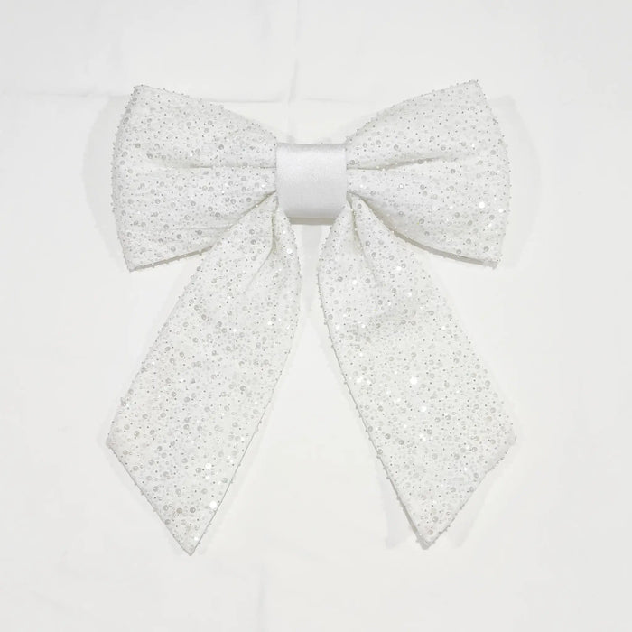 Large Ivory Chic Pearl Bow 18" x 24"