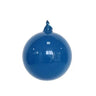 Royal Blue Milky Glass Ornament 6in, glossy spherical holiday ornament