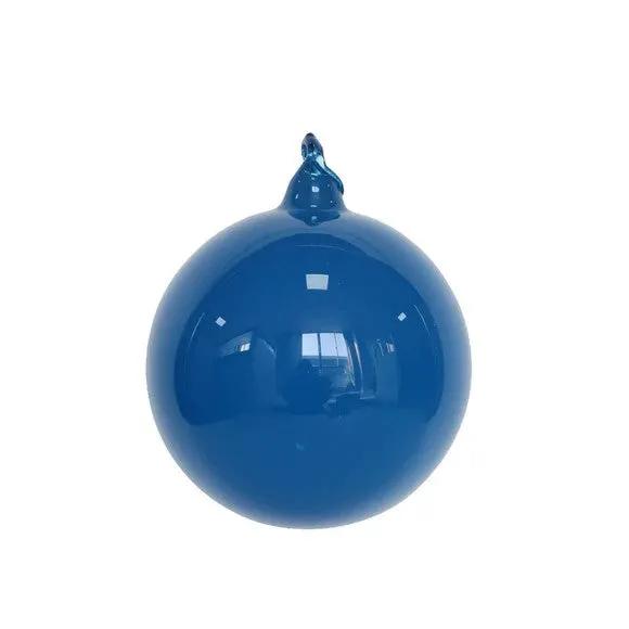 Royal Blue Milky Glass Ornament 6" (150mm)