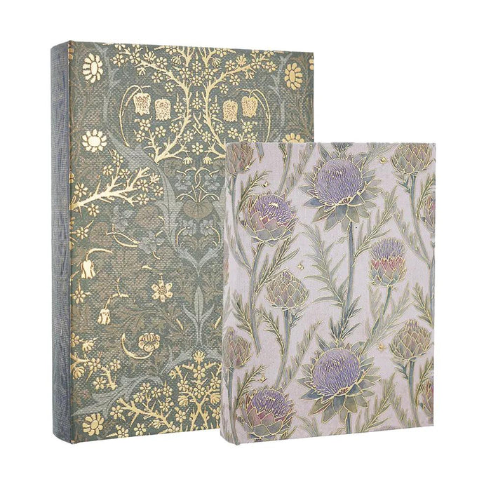 Gold Foil Floral Print Book Box (2 Sizes)