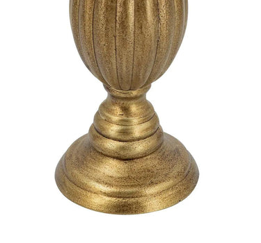 A&B Ornate Wooden Candle Holder with Antique Gold Finish 4.5"D x 11" - Candle Holders Merchandise