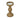 Ornate Wooden Candle Holder with Antique Gold Finish 3.5"D x 8"H
