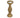Ornate Wooden Candle Holder with Gold Finish 3.5"D x 11"H