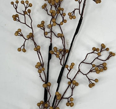 Le Fleur Berry Spray Brown 36" - Artificial Non-Flowering Plants Silk