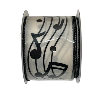 Craig Bachman Bold Music Notes Ribbon 2.5"W x 10 yd - Ribbons & Trim Ribbon