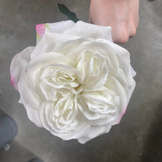 Garden Rose Stem White 24"