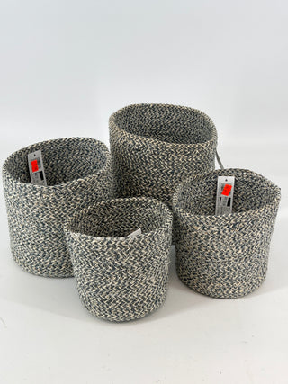 Melia Basket Slate Sm 5x5”