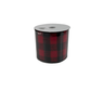 Jascotina Inc Felt Red/Black Buffalo Plaid Ribbon 4"W x 10yd - Ribbon