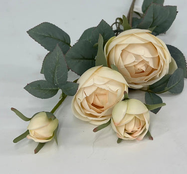 Supreme Rose Spray Beige 28" - Artificial Flowering Plants Silk