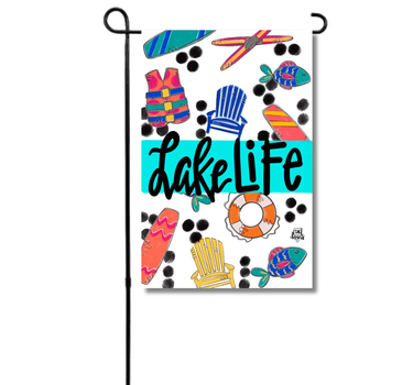 DK Designs Lake Life Garden Glam Flag - Decor Merchandise