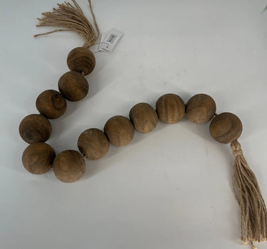 A&B Wood Bead Garland 42"L - Garlands Merchandise