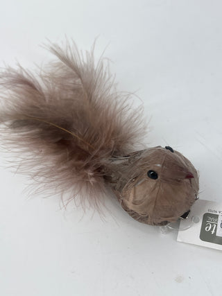 Feather Bird w/ Clip 6”L