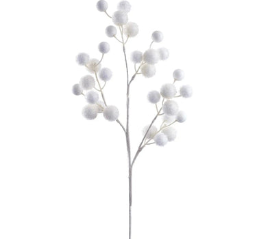 Allstate Glitter Berry Spray White 28" - Uncategorized Silk