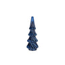 Blue glass Christmas tree by Diamond Star, 5.5 in diameter x 15 in tall