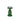 Green glass Christmas tree candle holder by Diamond Star, 4.5D x 8H.