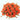 Mum Bush red/orange silk artificial flowering plant by GSC, 15.5 inches tall