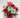 GSC Poinsettia Mixed Bush Red/White 20" - Artificial Flowering Plants Silk