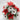 GSC Poinsettia Mixed Bush Red/White 20" - Artificial Flowering Plants Silk
