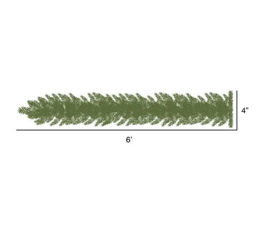 Vickerman Asst Ornament Ball Garland Green 6' - Uncategorized Silk