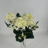 GSC Geranium Flower Bush x12 Cream - Artificial Flora Hanging Basket & Porch Pots