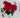 GSC Geranium Flower Bush x12 Red - Artificial Flora Hanging Basket & Porch Pots