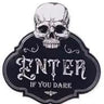 Special T Enamel Haunted Skulls "Enter if You Dare" Wall Sign 27"Wx11"H - Seasonal & Holiday Decorations Merchandise