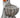 Resin ghost statue with bowl, gray stone finish, 18.5-in-tall
